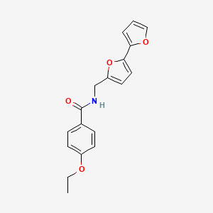 molecular formula C18H17NO4 B2383617 N-([2,2'-双呋喃]-5-基甲基)-4-乙氧基苯甲酰胺 CAS No. 2034563-36-3