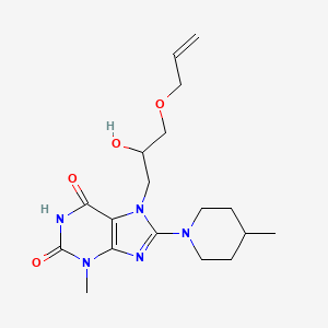 7-(3-(allyloxy)-2-hydroxypropyl)-3-methyl-8-(4-methylpiperidin-1-yl)-1H-purine-2,6(3H,7H)-dione