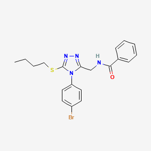 N-[[4-(4-bromophenyl)-5-butylsulfanyl-1,2,4-triazol-3-yl]methyl]benzamide
