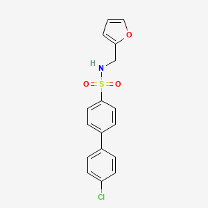 molecular formula C17H14ClNO3S B2383642 4-(4-chlorophenyl)-N-(furan-2-ylmethyl)benzenesulfonamide CAS No. 670271-84-8