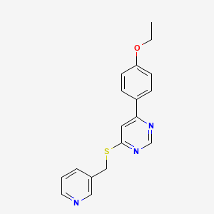 4-(4-Ethoxyphenyl)-6-((pyridin-3-ylmethyl)thio)pyrimidine