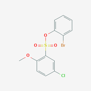 molecular formula C13H10BrClO4S B2383655 (2-Bromophenyl) 5-chloro-2-methoxybenzenesulfonate CAS No. 2380186-68-3