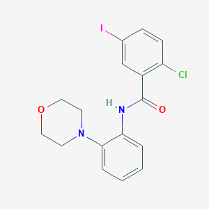molecular formula C17H16ClIN2O2 B238366 2-chloro-5-iodo-N-[2-(4-morpholinyl)phenyl]benzamide 