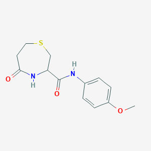 molecular formula C13H16N2O3S B2383672 N-(4-甲氧基苯基)-5-氧代-1,4-噻吩-3-羧酰胺 CAS No. 1396556-68-5
