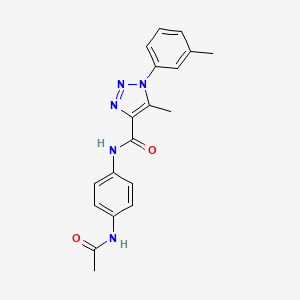 molecular formula C19H19N5O2 B2383683 N-(4-乙酰氨基苯基)-5-甲基-1-(3-甲基苯基)三唑-4-甲酰胺 CAS No. 878734-88-4