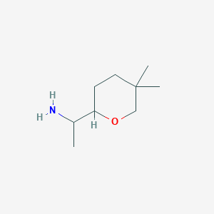 molecular formula C9H19NO B2383690 1-(5,5-Dimethyloxan-2-yl)ethanamine CAS No. 2248374-25-4