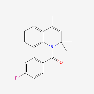 molecular formula C19H18FNO B2383691 1-(4-氟苯甲酰)-2,2,4-三甲基-1,2-二氢喹啉 CAS No. 331254-66-1
