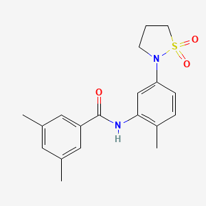 N-(5-(1,1-dioxidoisothiazolidin-2-yl)-2-methylphenyl)-3,5-dimethylbenzamide