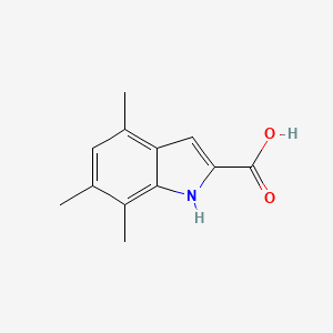 molecular formula C12H13NO2 B2383703 4,6,7-trimethyl-1H-indole-2-carboxylic Acid CAS No. 383133-18-4