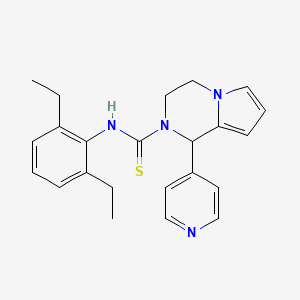 molecular formula C23H26N4S B2383706 N-(2,6-diethylphenyl)-1-(pyridin-4-yl)-3,4-dihydropyrrolo[1,2-a]pyrazine-2(1H)-carbothioamide CAS No. 393832-70-7