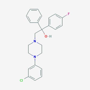 2-[4-(3-Chlorophenyl)piperazino]-1-(4-fluorophenyl)-1-phenyl-1-ethanol