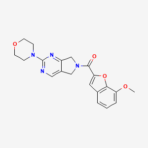(7-methoxybenzofuran-2-yl)(2-morpholino-5H-pyrrolo[3,4-d]pyrimidin-6(7H)-yl)methanone