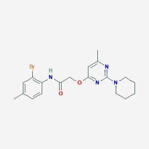 molecular formula C19H23BrN4O2 B2383732 N-(2-bromo-4-methylphenyl)-2-((6-methyl-2-(piperidin-1-yl)pyrimidin-4-yl)oxy)acetamide CAS No. 1226455-56-6