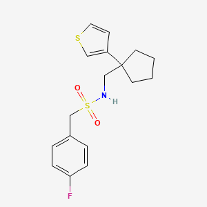 1-(4-fluorophenyl)-N-((1-(thiophen-3-yl)cyclopentyl)methyl)methanesulfonamide