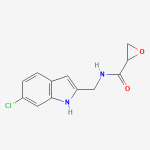 N-[(6-Chloro-1H-indol-2-yl)methyl]oxirane-2-carboxamide
