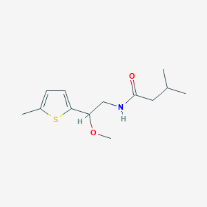 molecular formula C13H21NO2S B2383757 N-(2-methoxy-2-(5-methylthiophen-2-yl)ethyl)-3-methylbutanamide CAS No. 1796949-19-3