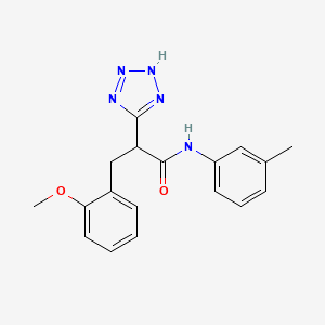 3-(2-methoxyphenyl)-N-(3-methylphenyl)-2-(2H-tetrazol-5-yl)propanamide