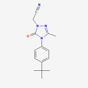 2-{4-[4-(tert-butyl)phenyl]-3-methyl-5-oxo-4,5-dihydro-1H-1,2,4-triazol-1-yl}acetonitrile
