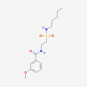 3-methoxy-N-(2-(N-pentylsulfamoyl)ethyl)benzamide