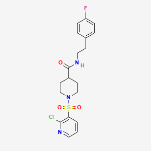 1-(2-chloropyridin-3-yl)sulfonyl-N-[2-(4-fluorophenyl)ethyl]piperidine-4-carboxamide