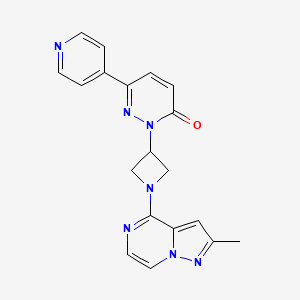 2-[1-(2-Methylpyrazolo[1,5-a]pyrazin-4-yl)azetidin-3-yl]-6-pyridin-4-ylpyridazin-3-one