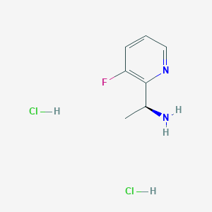 molecular formula C7H11Cl2FN2 B2383787 (S)-1-(3-氟吡啶-2-基)乙胺二盐酸盐 CAS No. 1391462-15-9