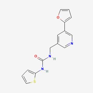 molecular formula C15H13N3O2S B2383796 1-((5-(Furan-2-yl)pyridin-3-yl)methyl)-3-(thiophen-2-yl)urea CAS No. 2034613-43-7