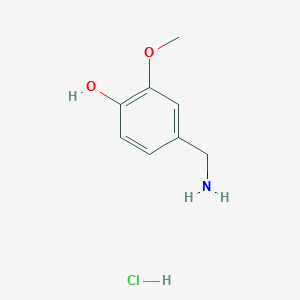 molecular formula C8H12ClNO2 B023838 4-Hydroxy-3-methoxybenzylamine hydrochloride CAS No. 7149-10-2