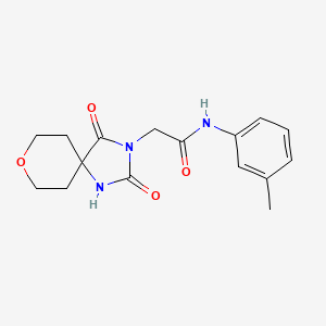 molecular formula C16H19N3O4 B2383821 2-(2,4-二氧代-8-氧杂-1,3-二氮杂螺[4.5]癸-3-基)-N-(3-甲苯基)乙酰胺 CAS No. 1775528-99-8