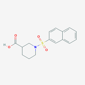 molecular formula C16H17NO4S B2383823 1-(Naphthalen-2-ylsulfonyl)piperidine-3-carboxylic acid CAS No. 179051-22-0