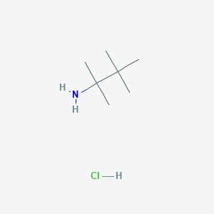molecular formula C7H18ClN B2383825 (1,1,2,2-Tetramethylpropyl)amine hydrochloride CAS No. 29772-54-1; 29772-64-3