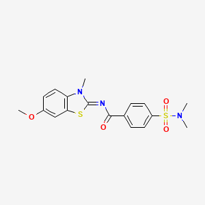 (E)-4-(N,N-dimethylsulfamoyl)-N-(6-methoxy-3-methylbenzo[d]thiazol-2(3H)-ylidene)benzamide