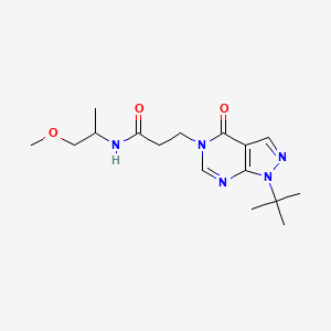 3-(1-(tert-butyl)-4-oxo-1H-pyrazolo[3,4-d]pyrimidin-5(4H)-yl)-N-(1-methoxypropan-2-yl)propanamide