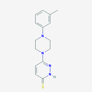 molecular formula C15H18N4S B2383842 6-[4-(3-Methylphenyl)piperazin-1-yl]-2,3-dihydropyridazine-3-thione CAS No. 100241-61-0