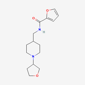 molecular formula C15H22N2O3 B2383843 N-((1-(tetrahydrofuran-3-yl)piperidin-4-yl)methyl)furan-2-carboxamide CAS No. 2034605-91-7