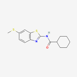 N-(6-(methylthio)benzo[d]thiazol-2-yl)cyclohexanecarboxamide