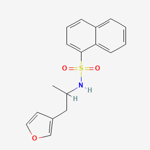 molecular formula C17H17NO3S B2383845 N-(1-(呋喃-3-基)丙-2-基)萘-1-磺酰胺 CAS No. 1795083-38-3