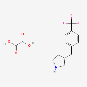 molecular formula C14H16F3NO4 B2383851 3-[4-(Trifluoromethyl)benzyl]pyrrolidine oxalate CAS No. 957998-84-4; 957998-85-5
