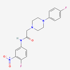 N-(4-fluoro-3-nitrophenyl)-2-[4-(4-fluorophenyl)piperazino]acetamide