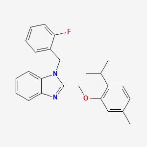 1-(2-fluorobenzyl)-2-((2-isopropyl-5-methylphenoxy)methyl)-1H-benzo[d]imidazole