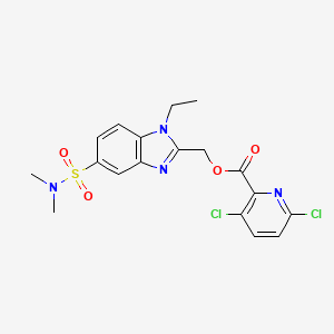 [5-(Dimethylsulfamoyl)-1-ethylbenzimidazol-2-yl]methyl 3,6-dichloropyridine-2-carboxylate