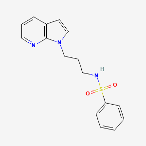 N-(3-(1H-pyrrolo[2,3-b]pyridin-1-yl)propyl)benzenesulfonamide