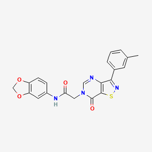N-(2,5-dimethoxyphenyl)-1-[4-(piperidin-1-ylsulfonyl)phenyl]-1H-imidazole-4-carboxamide