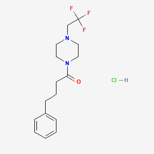 4-Phenyl-1-(4-(2,2,2-trifluoroethyl)piperazin-1-yl)butan-1-one hydrochloride