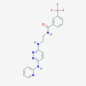 N-(2-((6-(pyridin-2-ylamino)pyridazin-3-yl)amino)ethyl)-3-(trifluoromethyl)benzamide