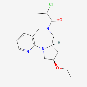 2-Chloro-1-[(4R,6R)-4-ethoxy-2,8,14-triazatricyclo[8.4.0.02,6]tetradeca-1(10),11,13-trien-8-yl]propan-1-one