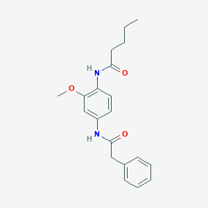 molecular formula C20H24N2O3 B238389 N-{2-methoxy-4-[(phenylacetyl)amino]phenyl}pentanamide 