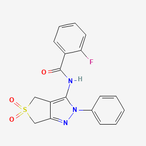 N-(5,5-dioxido-2-phenyl-4,6-dihydro-2H-thieno[3,4-c]pyrazol-3-yl)-2-fluorobenzamide