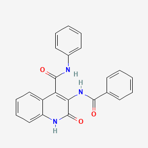 molecular formula C23H17N3O3 B2383893 3-benzamido-2-oxo-N-phenyl-1H-quinoline-4-carboxamide CAS No. 108425-33-8