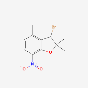 3-Bromo-2,2,4-trimethyl-7-nitro-2,3-dihydro-1-benzofuran